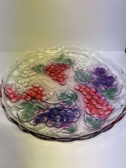 (2) Clear Glass Dishes and Silver Serving Tray