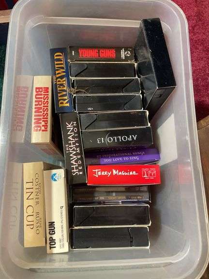 Large lot of VHS tapes, CD’s and DVDs