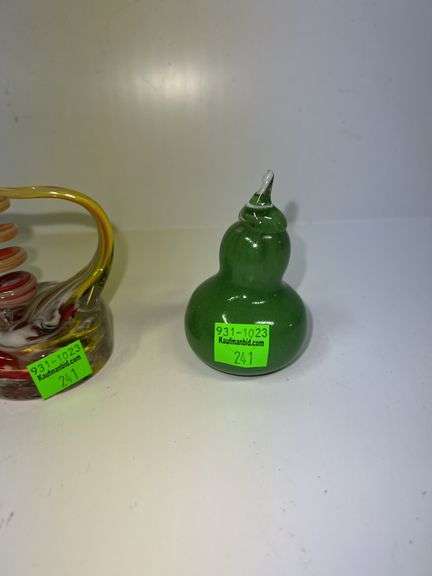 (2) West Virginia Handmade Glass Paper Weights