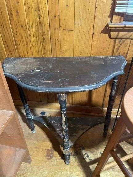 Lot of stands, bookcase and stool