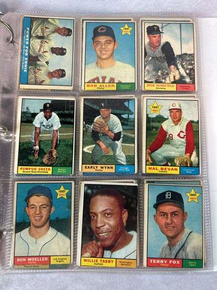 1961 Topps Baseball Cards - 509 of 587 w/ 35 High Numbers - All Cards Appear to be Trimmed