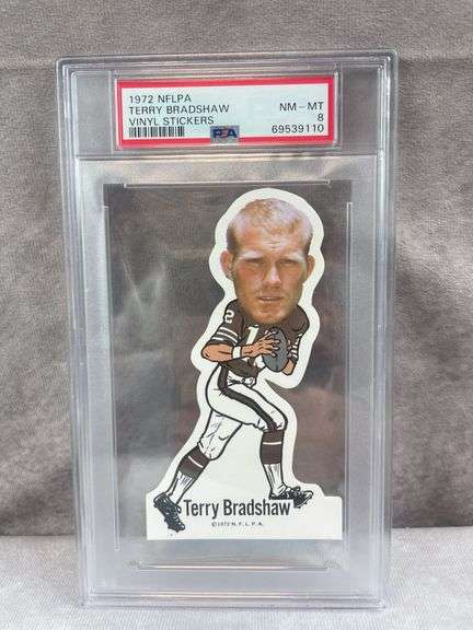 Terry Bradshaw 1972 NFLPA PSA 8 Vinyl Sticker