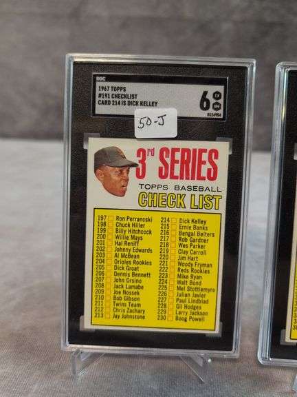 (2) 1967 Topps Baseball Checklists SGC 6 & 5
