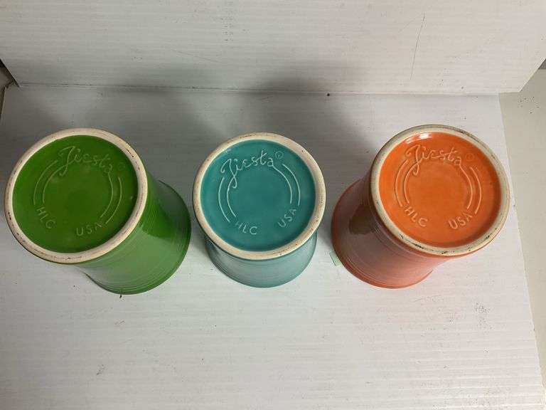 (3) Fiesta Vases