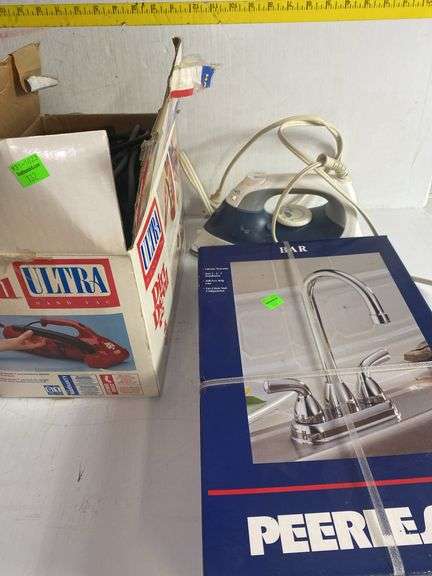 Dirt Devil Hand Vac, Iron, Peerless Water Faucet