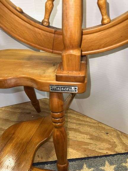 Vintage Wooden Spinning Wheel