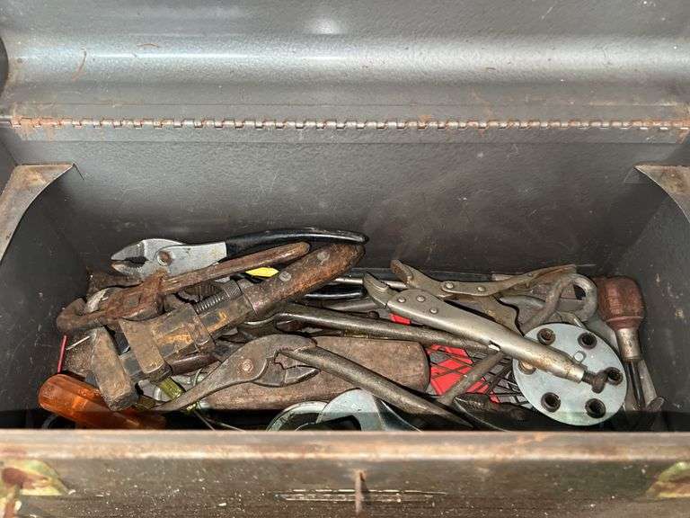Craftsman Silver Metal Toolbox w/ Contents