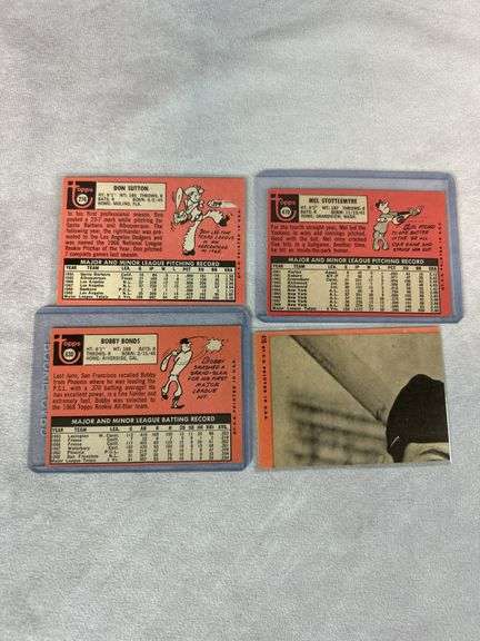 1969 Topps: Rollie Fingers, Bobby Bonds (Rookies) + Sutton, McCovey (2), Stottlemyre