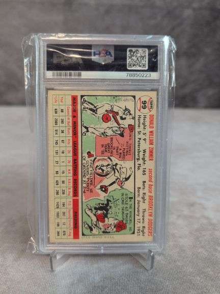 Don Zimmer 1956 Topps #99 White Back PSA 4