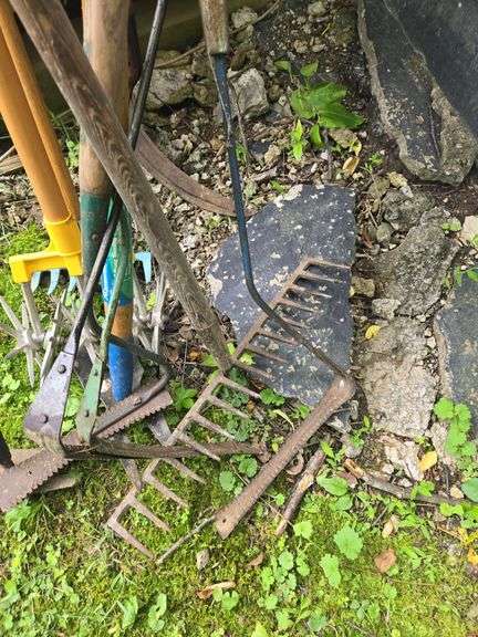 Assortment of Long Handle Gardening Tools
