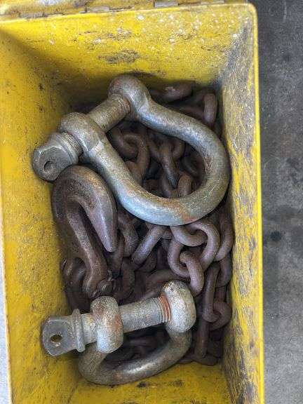 Silver Metal Ammo Crate w/ Chain and U-Hook