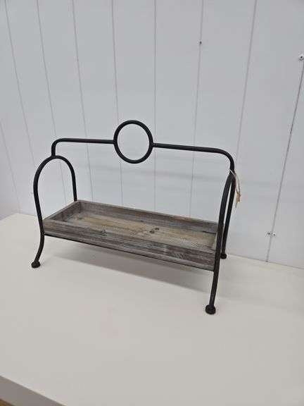 Wood/metal decorative tray