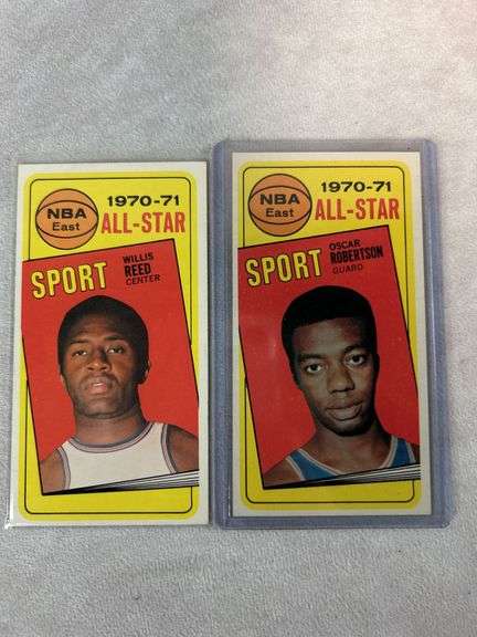 (7) 1970-71 Topps All-Star Cards - Robertson, Baylor, Thurmond, Hawkins, Frazier, Reed, Havlicek - C