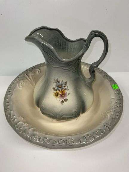 Ironstone Water Pitcher and Basin
