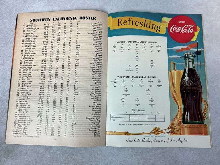 1952 UCLA vs TCU Program & Stub - 1952 USC vs Washington Program