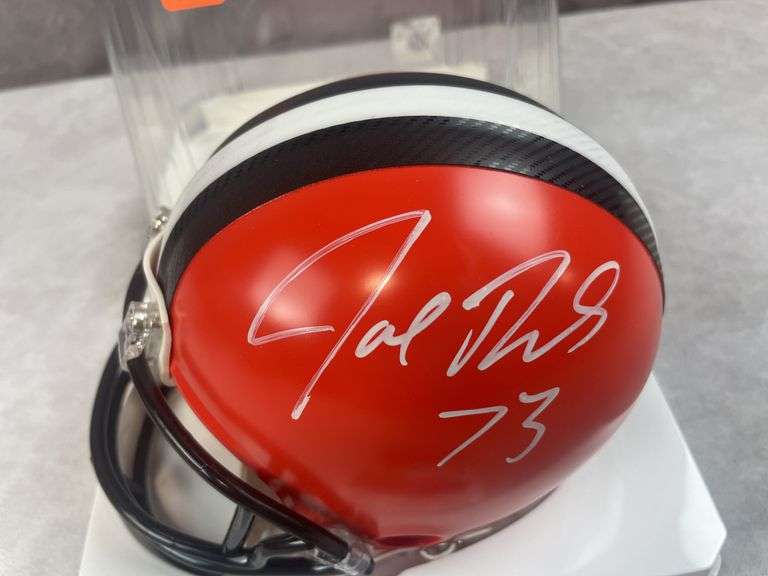 Joe Thomas signed Cleveland Browns mini helmet, JSA