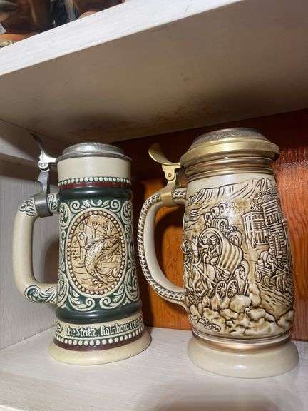 (4) German steins