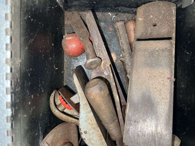 Black Metal Toolbox w/ Contents