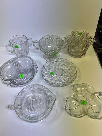 Assortment of Clear Glassware