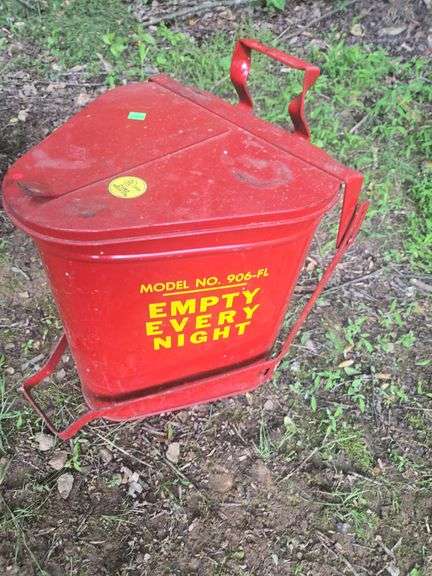Vintage Metal Waste Can Model #906-FL