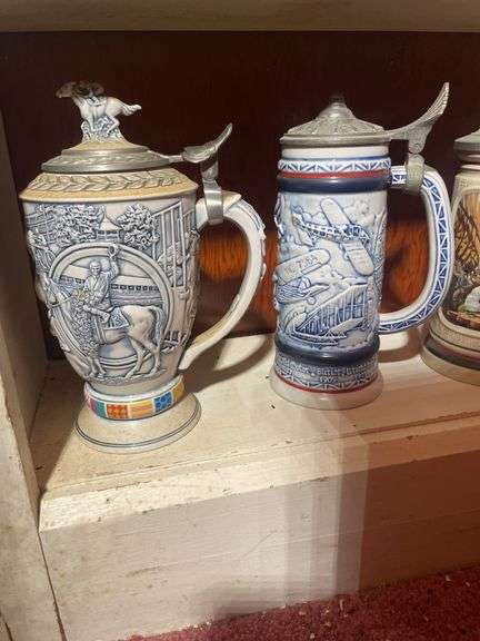 (4) German steins