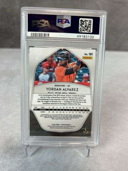 Bichette, Alvarez, Dominguez PSA 10 Rookie Card lot Prizm & Optic