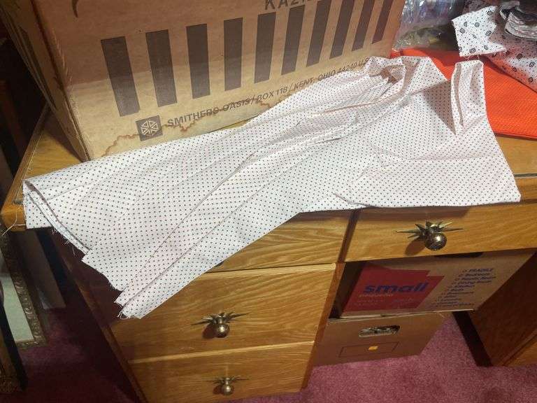 Tote and box of misc material