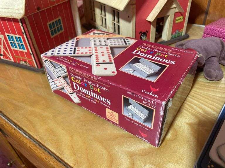 Fisher-price play family farm & school, tic-tac-toe game, dominoes & misc.