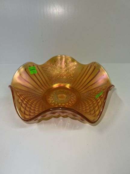 Marigold Carnival Glass Bowl