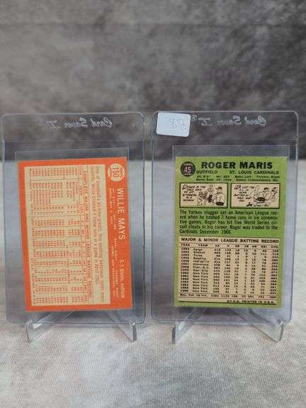 1964 Topps Willie Mays & 1967 Topps Roger Maris