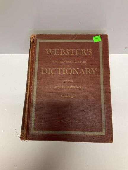 Vintage Websters Dictionary