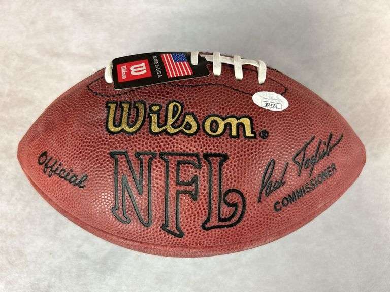 Gayle Sayers signed full size football JSA w/case