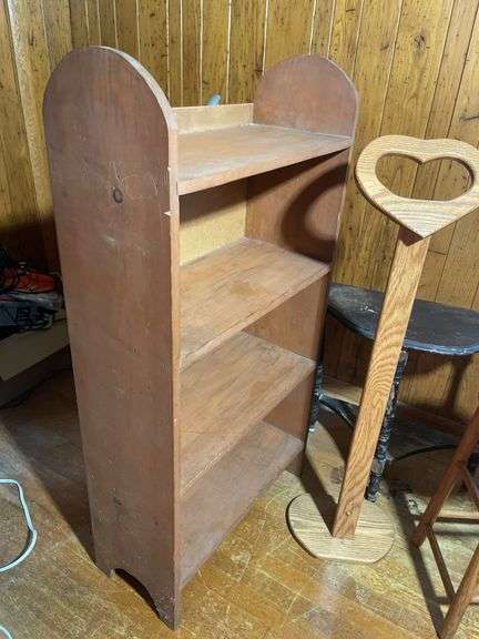Lot of stands, bookcase and stool