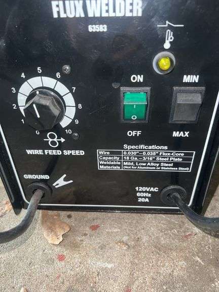 Chicago Electric Flux Welder and Welding Gloves