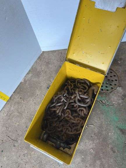 Silver Metal Ammo Box w/ Chain and Hooks