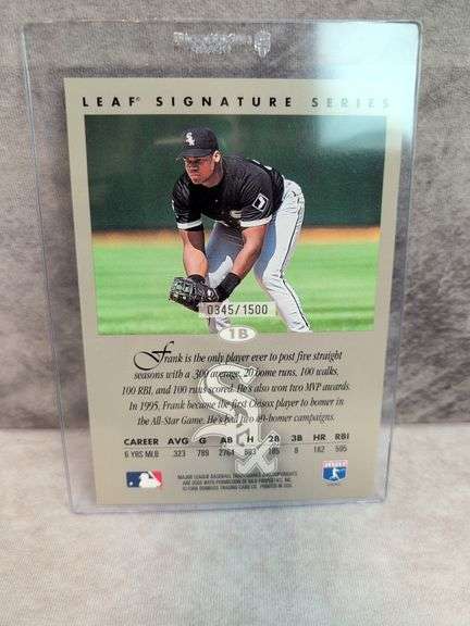 Frank Thomas Autographed Jumbo- Leaf Signature Series #/1500
