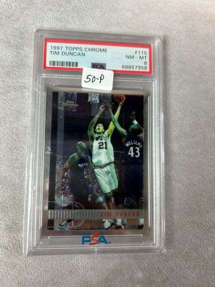 1997-98 Topps Chrome Basketball Complete Set - Duncan 2nd Year PSA 8