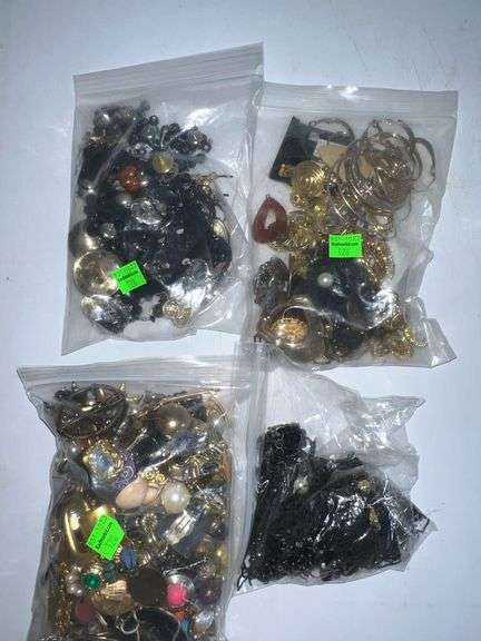 (4) Bags of Costume Jewelry