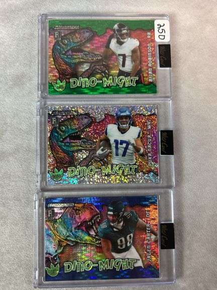 (7) card encased lot Bijan, Puka, McConkey, Dickerson +++