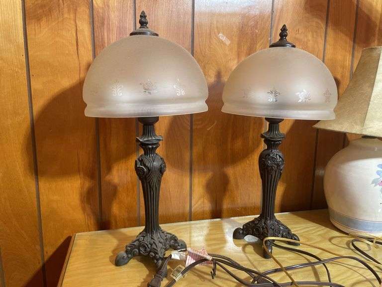 (4) table lamps & floor lamp