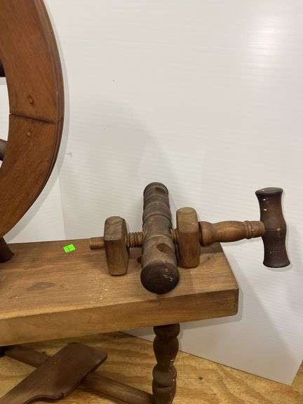Vintage Wooden Spinning Wheel