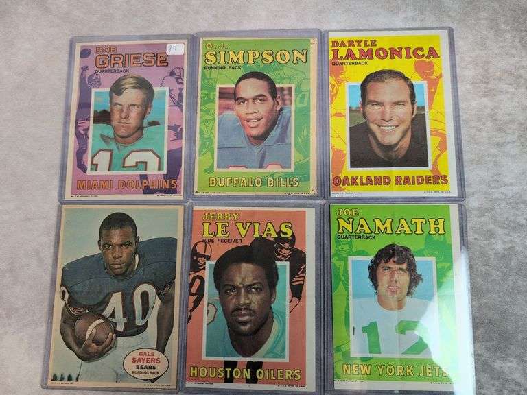 6- Card Football Oversized Vintage Player Posters