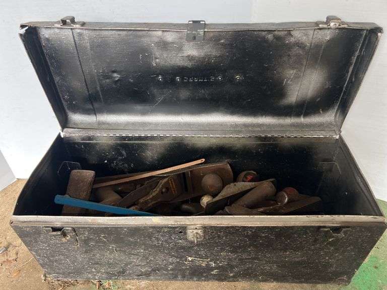 Black Metal Toolbox w/ Contents
