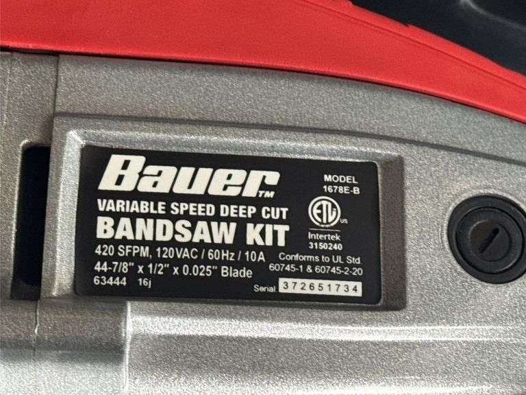 Bauer Electric Band Saw