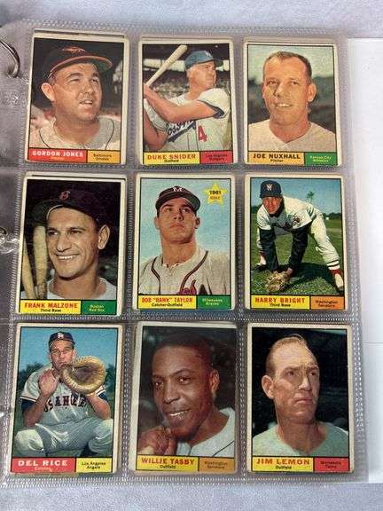1961 Topps Baseball Cards - 509 of 587 w/ 35 High Numbers - All Cards Appear to be Trimmed