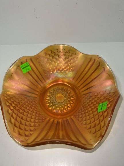 Marigold Carnival Glass Bowl