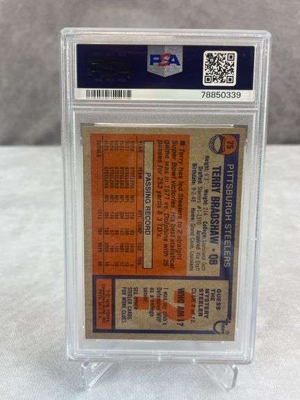 Terry Bradshaw 1976 Topps #75 PSA 8