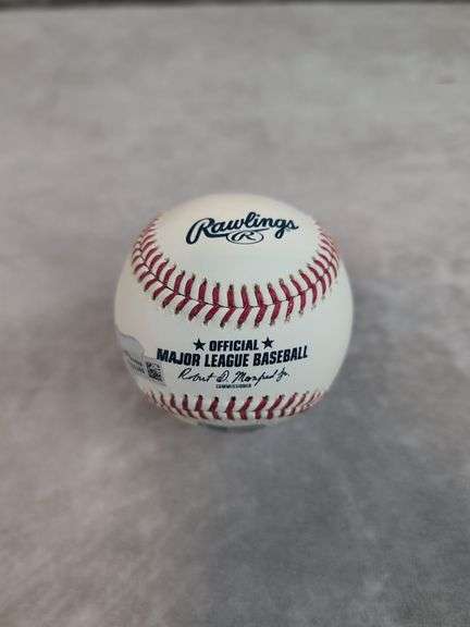 Corey Kluber signed CY Young baseball, MLB with stats (12/17 ALCY) , Fanatics