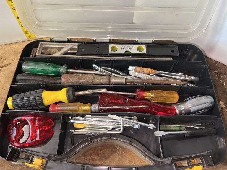 Clear Plastic Carrying Case w/ Contents