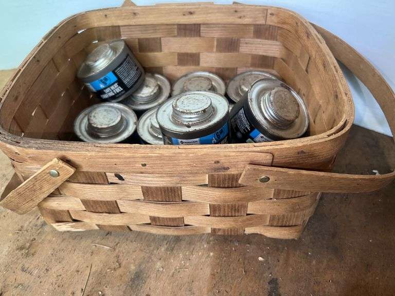 Basket of Sterno Cans